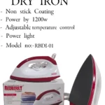 1200W Redberry RBDI-01 Non Stick Dry Iron
