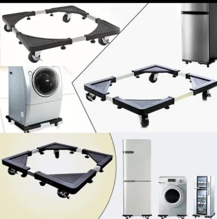 56x56cm Adjustable Fridge Washing Machine Trolley Stand