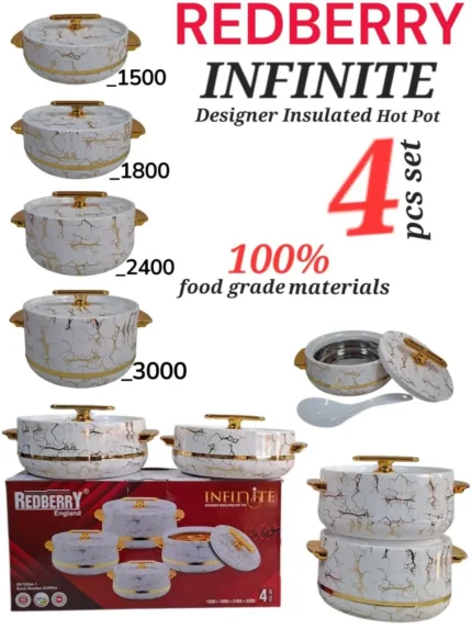 REDBERRY INFINITE Insulated Hotpot Set - 4pcs – White
