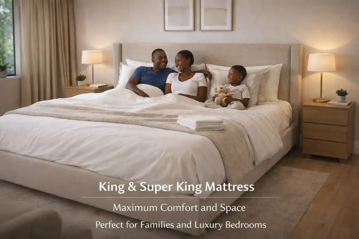 Relaxing family time in luxury bedroom