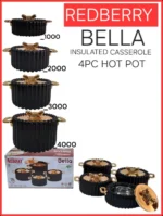 4pc Redberry Bella Insulated Hotpot Set | Smart Enterprise – Black