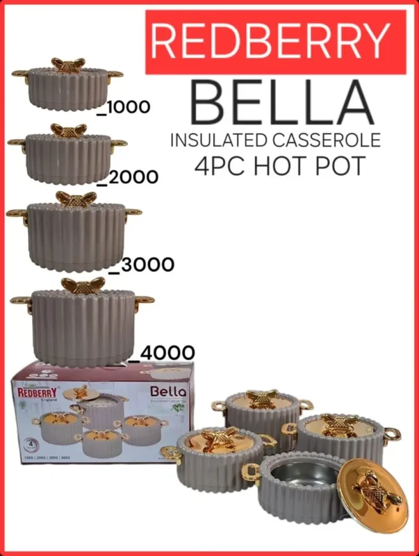 4pc Redberry Bella Insulated Hotpot Set | Smart Enterprise – Choco