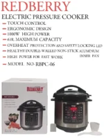 6L Redberry Electric Pressure Cooker RBPC-06 | Smart Enterprise