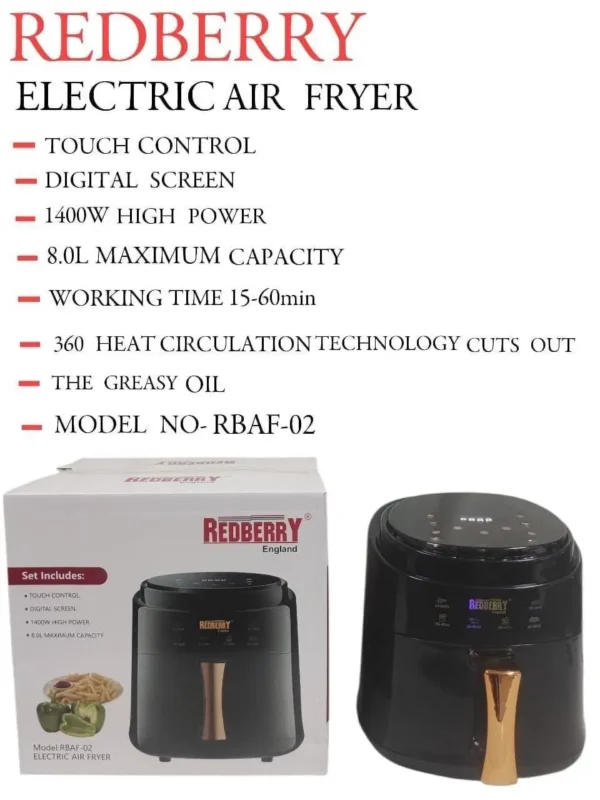 8L Redberry Electric Air Fryer RBAF-02 | Smart Enterprise