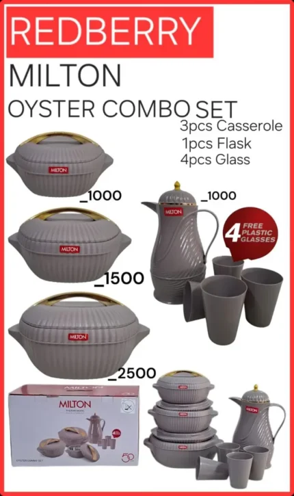 8pc Redberry Milton Oyster Insulated Hotpot Set | Smart Enterprise – Brown
