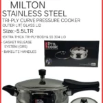 Redberry Milton Tri-Ply Curve Pressure Cooker | Smart Enterprise – 5.5 L