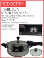 Redberry Milton Tri-Ply Curve Pressure Cooker | Smart Enterprise – 5.5 L