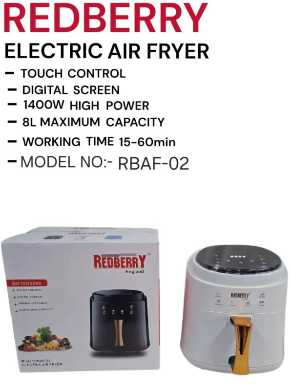 8L Redberry Electric Air Fryer RBAF-02 | Smart Enterprise