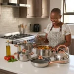 12-Piece HEVICHU Stainless Steel Cookware Set