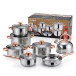 12-Piece HEVICHU Stainless Steel Cookware Set