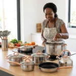 12-Piece HEVICHU Stainless Steel Cookware Set