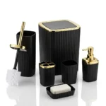 6-in-1 Bamboo Bathroom Accessories Set | Smart Enterprise