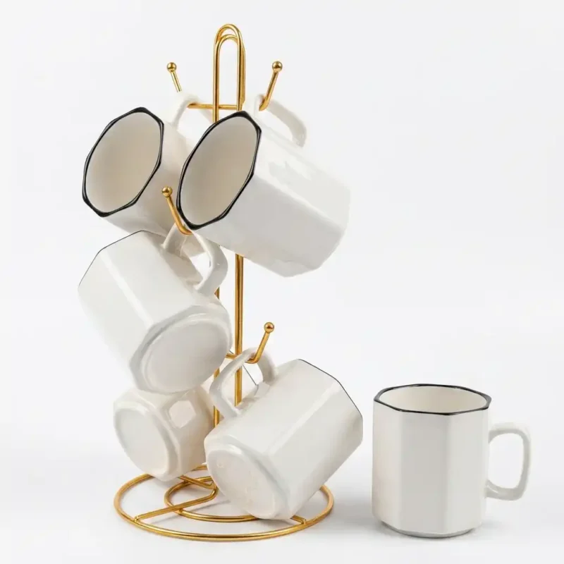 6 Piece Japanese Mug Set Ceramic 400ml