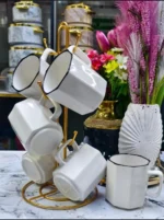 6 Piece Japanese Mug Set Ceramic 400ml - Image 2