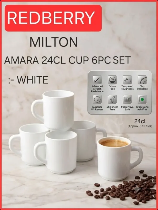 6 Piece REDBERRY Milton Amara Mug Set