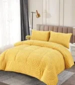 6x6/6x7 Warm Sherpa Fleece Duvet Set – Yellow