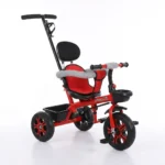 Kids Tricycle Bike with Protective Side Bar & Push Handle - Image 8