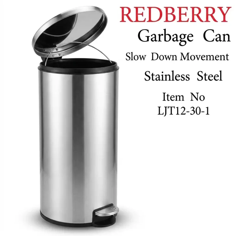Stainless Steel Garbage Can – 30L