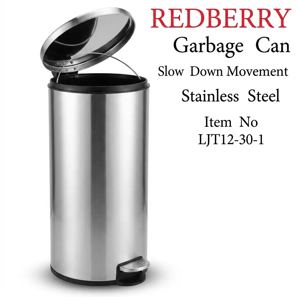 Stainless Steel Garbage Can – 30L
