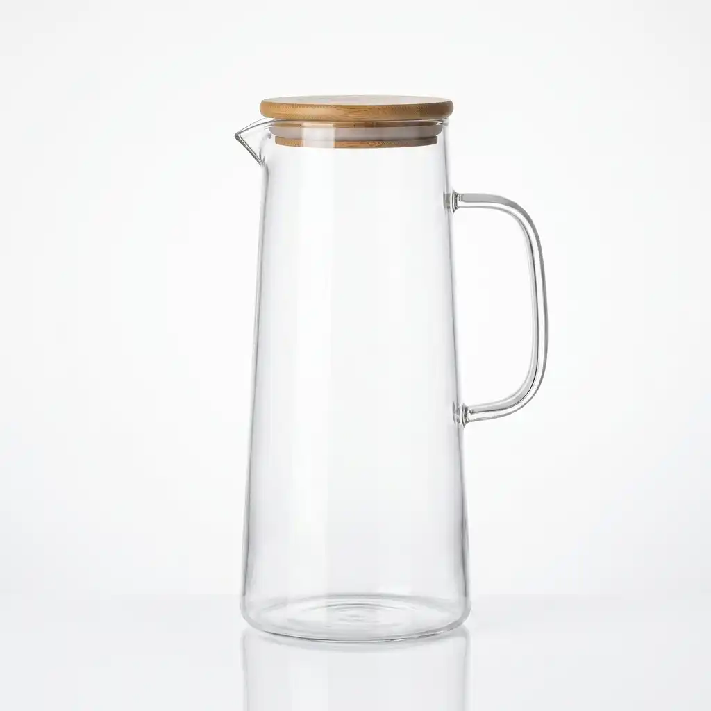 1.2L Clear Jug With Baboo Lid