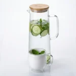 1.2L Clear Jug With Baboo Lid
