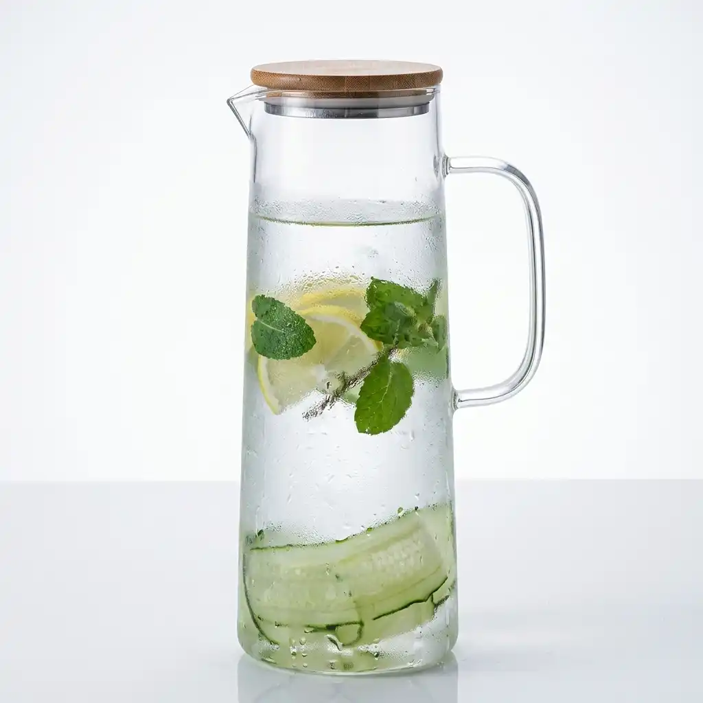 1.2L Clear Jug With Baboo Lid