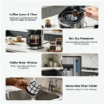 1.5L oraimo Drip Coffee Maker BrewDrip OCF-201A - Image 7