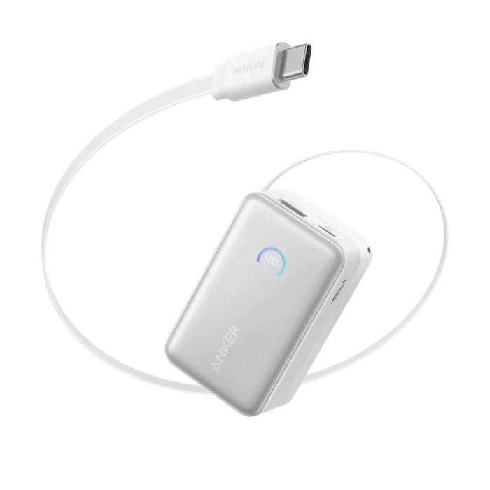 10000mAh Anker Nano Power Bank Built-In Retractable USB-C