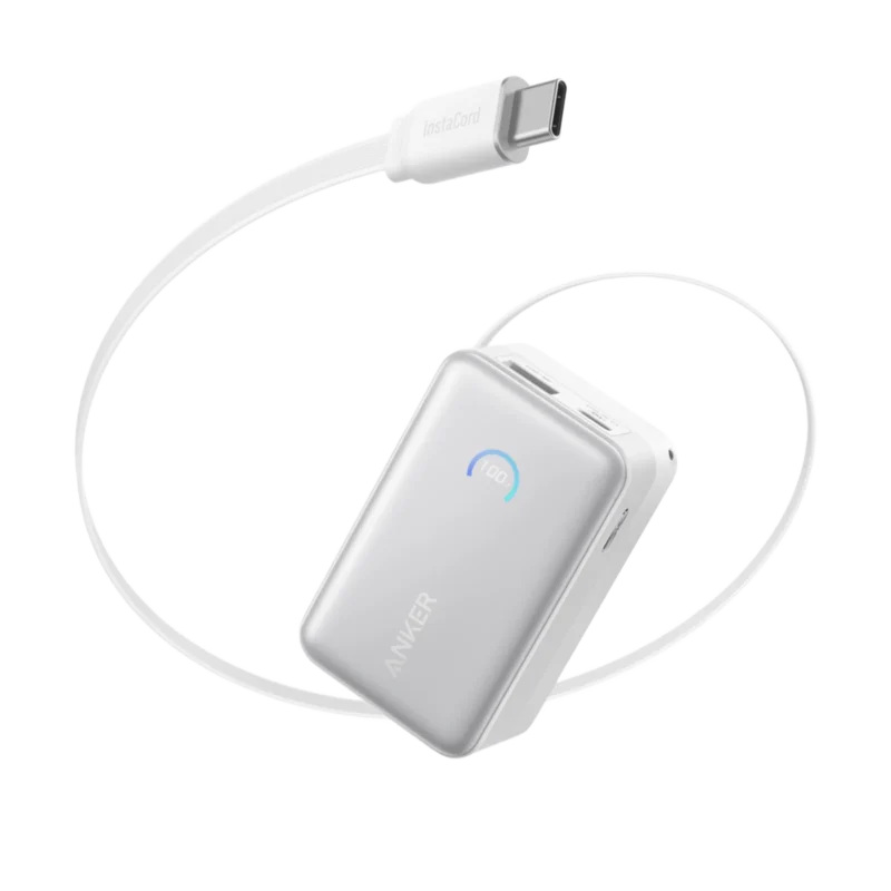 10000mAh Anker Nano Power Bank Built-In Retractable USB-C