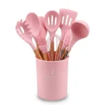 11-Piece Silicone Kitchen Utensil Set with Holder - Image 5