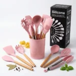 11-Piece Silicone Kitchen Utensil Set with Holder - Image 10