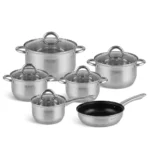 12 Piece Edenberg Stainless Steel Cookware Set - Image 4