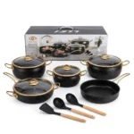 12pcs REDBERRY Stainless Steel Triply Granite Casserole Set