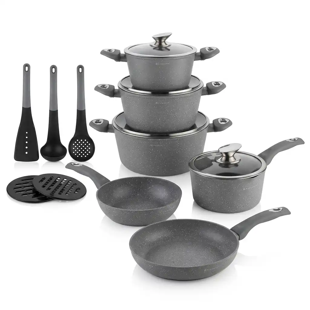 15 Piece Edenberg Non-Stick Aluminum Cookware Set 15 Piece Edenberg Non-Stick Aluminum Cookware Set