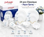 24-Piece Classique Diva Ceramic Glass Dinner Set