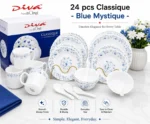 24-Piece Classique Diva Ceramic Glass Dinner Set