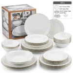 24-Piece Gold Line OpalWare Dinner Set | Smart Enterprise - Image 5