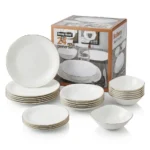 24-Piece Gold Line OpalWare Dinner Set | Smart Enterprise - Image 4