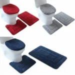 3-Piece Flocking Microfiber Toilet Set - Image 3