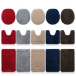 3-Piece Flocking Microfiber Toilet Set - Image 2