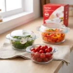 3-piece Signature Clear Glass Casserole Set