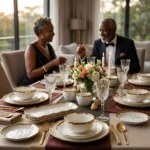 30-Piece Ceramic Gold Line Dinner Set