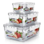 3pc Transparent Airtight Acrylic Pantry Box Set