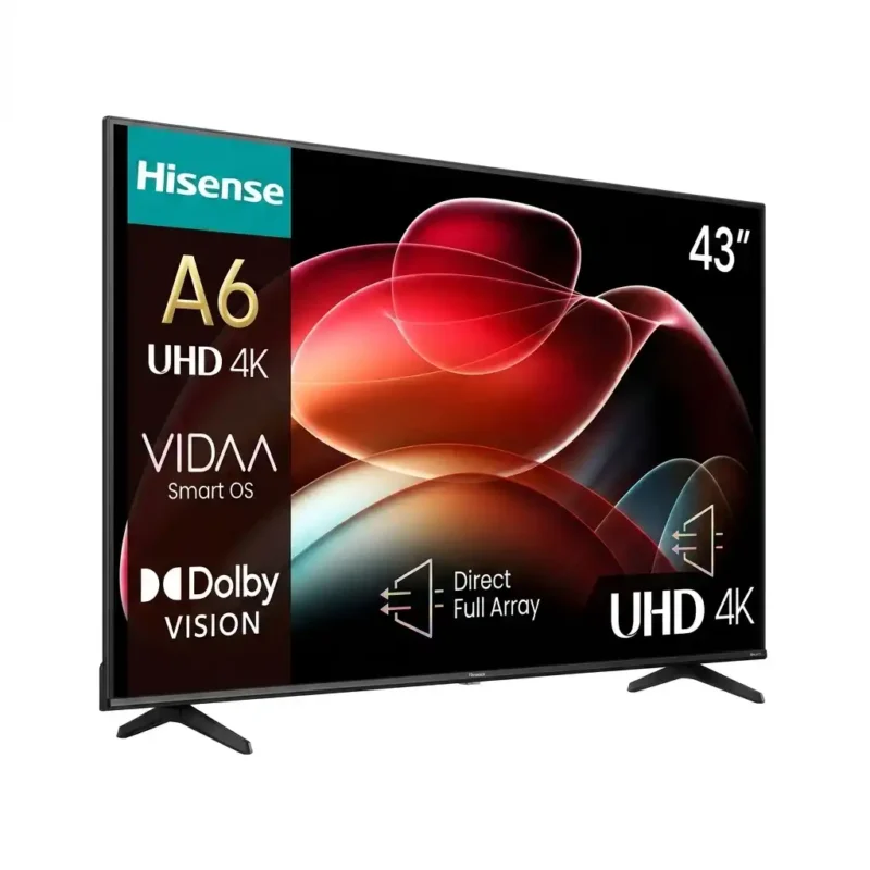 43 Inch Hisense Smart 4K UHD Frameless TV 43A6QKEN