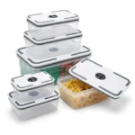 5pc Keep Fresh Fridge Container Set Clear Plastic