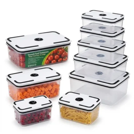 5pc Keep Fresh Fridge Container Set Clear Plastic