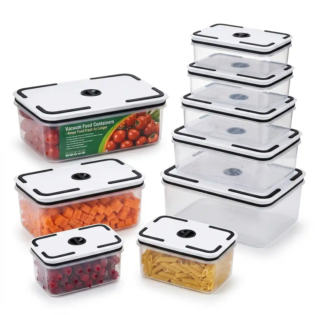 5pc Keep Fresh Fridge Container Set Clear Plastic 5pc Keep Fresh Fridge Container Set Clear Plastic