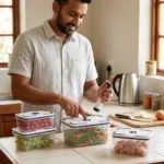 5pc Keep Fresh Fridge Container Set Clear Plastic