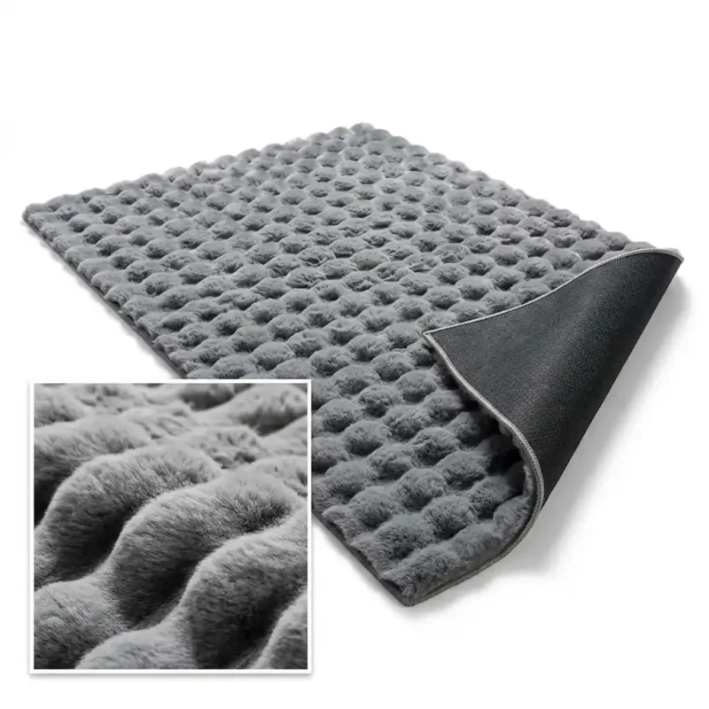6×9 Bubble Rabbit Faux Fur Carpet