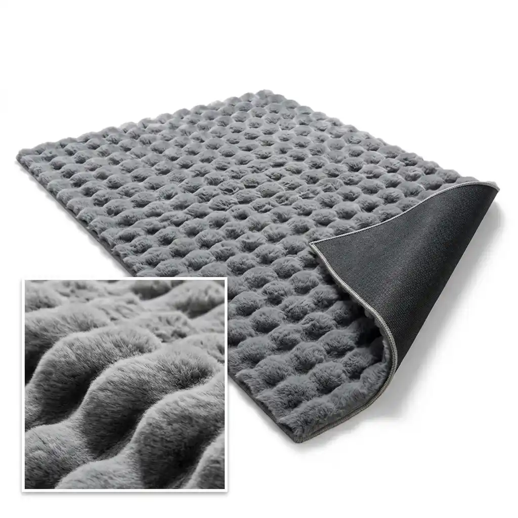6×9 Bubble Rabbit Faux Fur Carpet